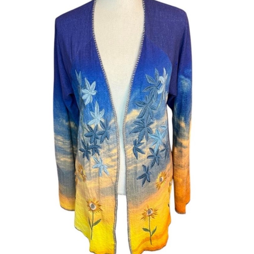 Johnny Was Sunflower sweater ultra RARE NWT - Picture 4 of 12
